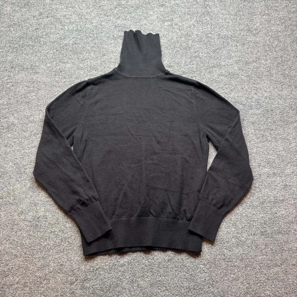 L.L.Bean Turtleneck Sweater Womens XS Black Ribbed Cuffs Long Sleeve Casual Wear